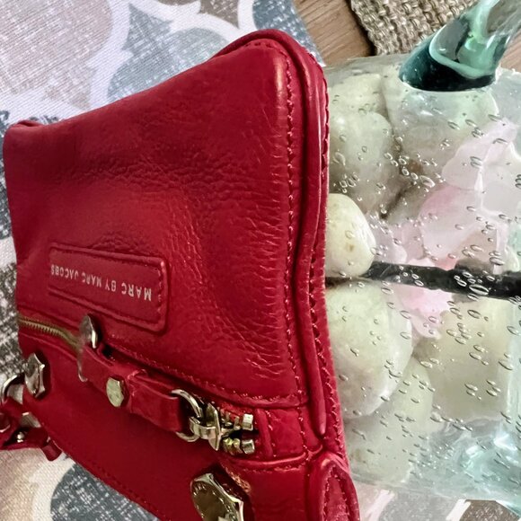 Marc by Marc Jacobs Crossbody – Bold Red Leather Mini | Edgy & Compact - Picture 2 of 10